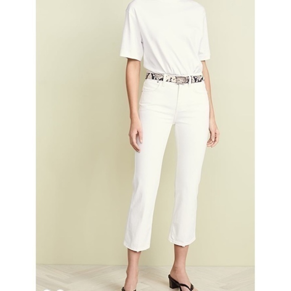Current/Elliott The Vanessa White Out Crop Jeans NWT Size 25